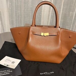 💕DeMellier Brown Leather Structured Tote Bag